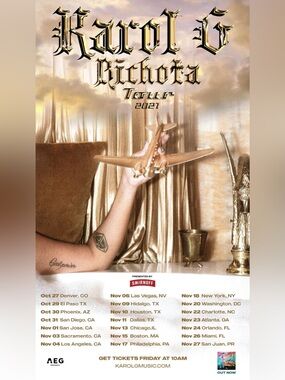Black Karol G Bichota Tour T-Shirt